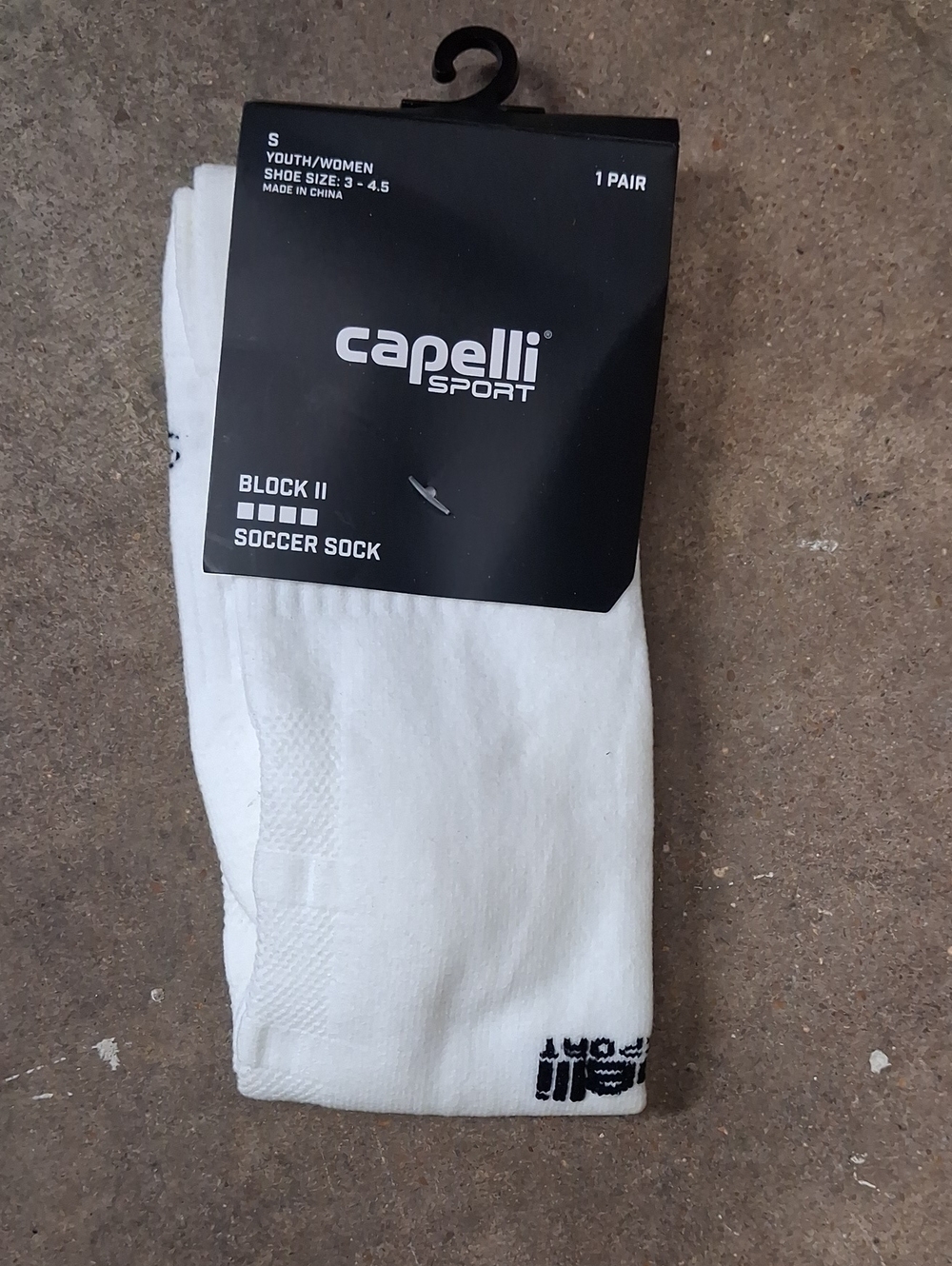 NWT Capelli Sport White Block Match Socks Sz. Small
